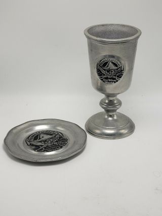 Authentic Disney World Park Pirates Of The Caribbean Souvenir Goblet And Tray