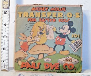 Walt Disney Mickey Mouse 1930s Transfer - O - S For Easter Eggs In Package