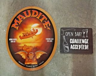 Maudite Strong Ale On Lees Unibroue Chambly Quebec Canada Beer Advertising Signs