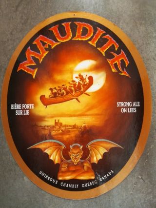 Maudite Strong Ale On Lees Unibroue Chambly Quebec Canada Beer Advertising Signs 2