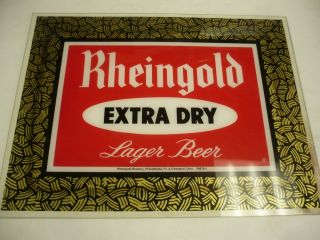 Rheingold Extra Dry Lager Beer Plastic Sign Rm78 - 1 14 " X 18 "