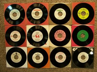 (12) 45rpm Various Promos / Not Christmas Music All Vg,  Or Better