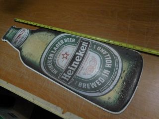 Heineken Beer Bottle Metal Tin Sign Bar Advertising Large Man Cave Garage Store