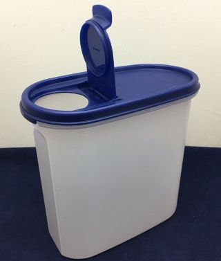 Tupperware Oval Modular Mates 3 Storage Dark Blue Flip - Top Pour Seal 1.  7l