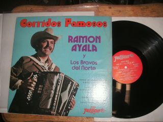 Ramon Ayala Y Los Bravos Del Norte,  Lp " Corridos Famosos " On Freddie - 1098,  1978