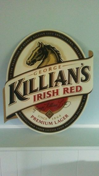 George Killians Irish Red Ale Large Vintage Metal/tin Beer Sign - Bar - Man Cave