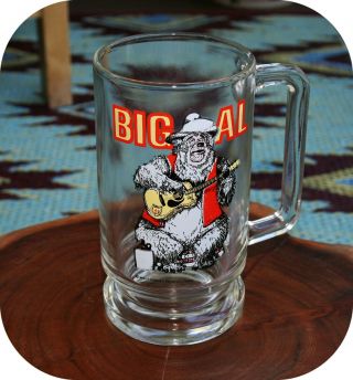 Vintage Disney Country Bear Jamboree Big Al Souvenir Glass Beer Mug Guitar