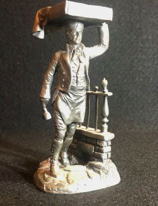 Franklin Cries Of Olde London Pewter Series Statute " The Muffin Man "