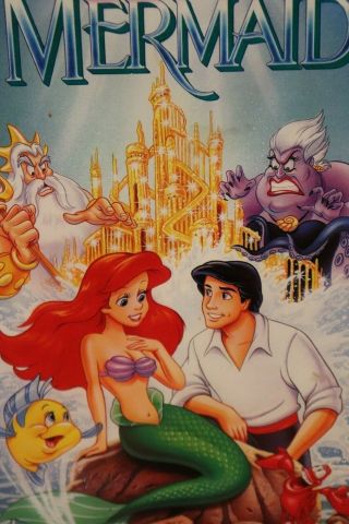 Walt Disney The Little Mermaid VHS Black Diamond Classic with Banned Cover Art 3