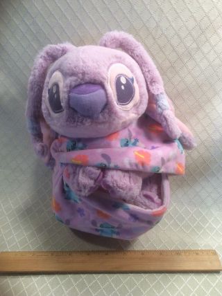 Disney Parks Baby Plush Pink Angel Lilo & Stitch With Blanket
