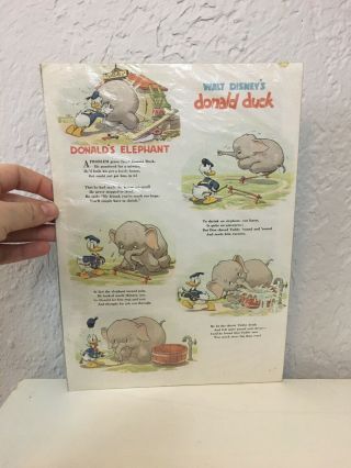 Disney Pre Wwii Memorabilia - Good Housekeeping Page Donald Ducks Elephant 1940