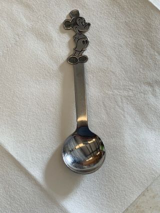 Vintage Walt Disney Mickey Mouse Toddler Spoon By Bonny Stainless Steel