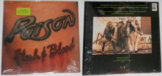 Poison - Flesh & Blood - 1st Issue Cover U.  S.  12 " Lp Vinyl