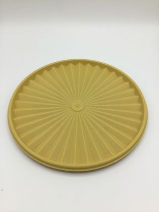 Vintage Tupperware Round Servalier Replacement Lid Gold 881 3