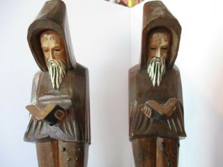 BOOKENDS READING MONKS,  STANDING PAIR,  DETAIL,  MID - CENTURY MODERN IMPORT 2