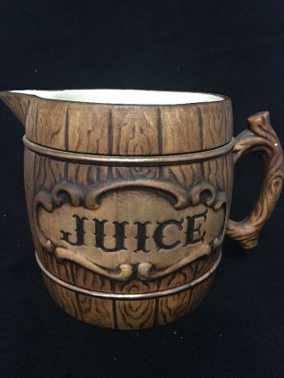 Vintage Juice Treasure - Craft Jar Ceramic Wood Barrel Home Decor A806 - 887
