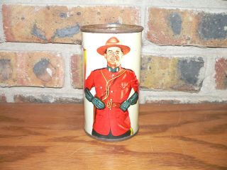 Vintage Drewrys Extra Dry Beer White Shield Mountie Flat Top Beer Can EX Cond 2