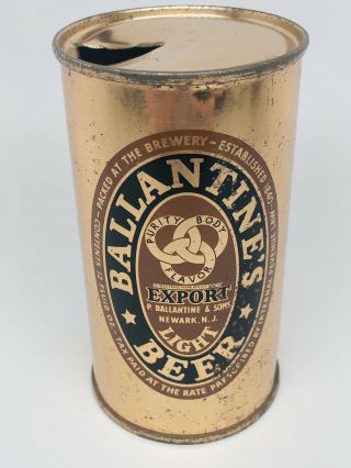 Ballantine’s Beer - One Sided Flat Top Can.  - Newark,  Jersey - Nj - Irtp