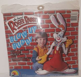 1988 Ljn Toys Who Framed Roger Rabbit Blow Up Buddy Inflatable Roger Rabbit