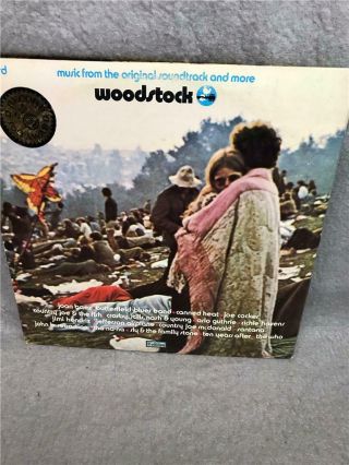 Vintage Woodstock 3 Record Set / Album From Soundtrack Cotillion 1970