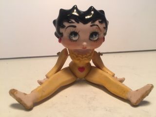 Jointed Porcelain Betty Boop Pin Yellow Outfit No Maker Info Glitter Shoes Cute