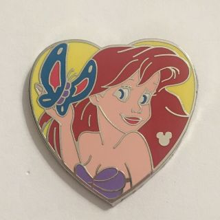 Disney Pin Ariel Heart Holding Butterfly Completer Hidden Mickey 2010