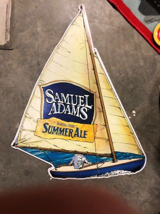 Samuel Adams Tin Metal Sign Sail Boat
