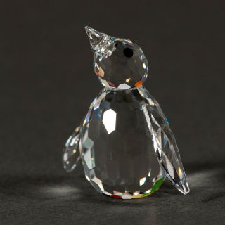 Swarovski Silver Crystal Penguin Figurine W/coa And Box 7661
