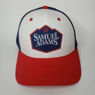 Samuel Adams Beer Sam Boston Beer Company Red Blue White Trucker Hat Cap Men 