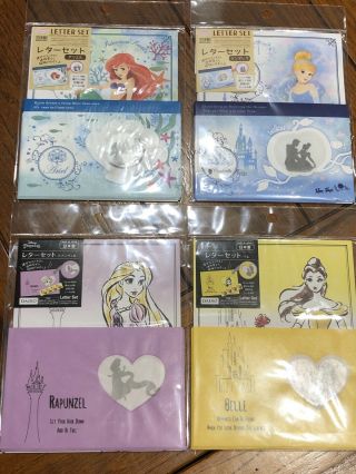 Disney Princesses Letter Set Of 4 Daiso Japan / Ships From Usa