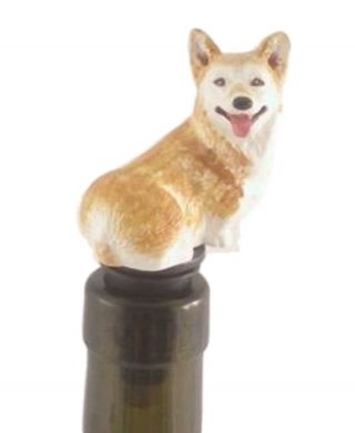 Corgi Dog Wine Saver / Bottle Stopper Novelty Cake Decoration,  Gift Box