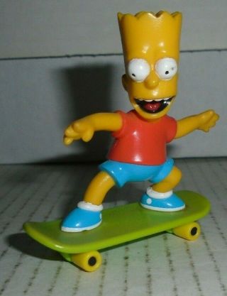 Bart Simpson On Skateboard The Simpsons Action Figure 2 3/4 " 1998 Fox