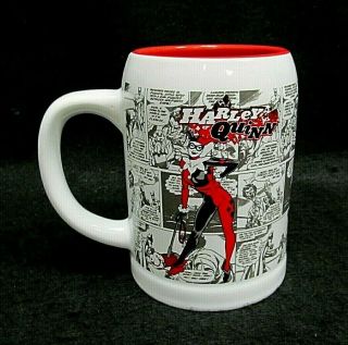 Harley Quinn Dc Comics 22 Oz Coffee Mug Cup Comic Strip Theme