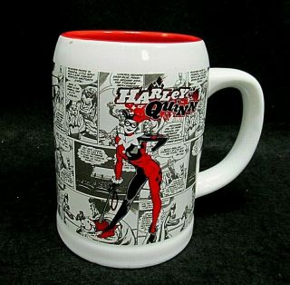 HARLEY QUINN DC COMICS 22 oz Coffee Mug Cup Comic Strip Theme 2