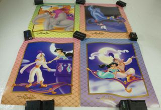 Set Of 4 Walt Disney Aladdin & Friends Posters 1990 