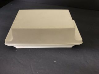 Vintage Tupperware Two Stick Butter Dish - Cream Cheese - Almond