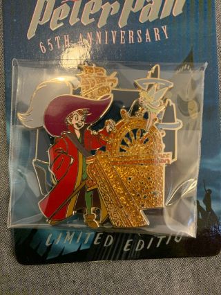 Peter Pan 65th Anniversary Disney Pin Captain Hook Ship Limited Edition