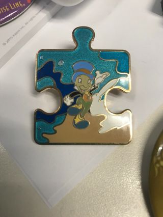 Disney Character Connection Puzzle 2013 Jiminy Cricket Pinocchio Le400 Pin