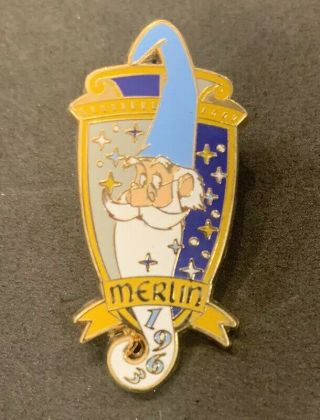 Disney Store 100 Years Of Dreams 75 Sword In The Stone Merlin Shield 1963 Pin