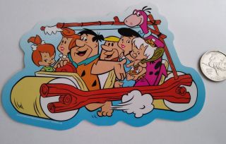 Flintstones Family Car Decal / Sticker - Fred Wilma Barney Betty Bambam Pebbles