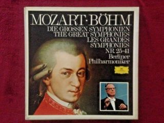 E168 Mozart The Great Symphonies No.  25 - 41 Bpo Bohm 7lp Dgg 2740 110 Stereo
