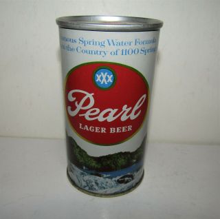 Pearl Lager Beer 12 Oz.  Flat Top Can 113 - 4 Grade 1 Texas