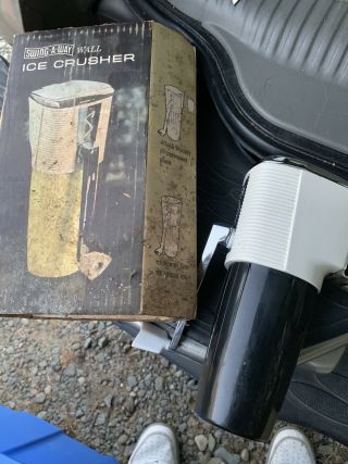 Mib Vintage Swing A Way Ice Crusher Mid Century Barware Black Chrome 1809