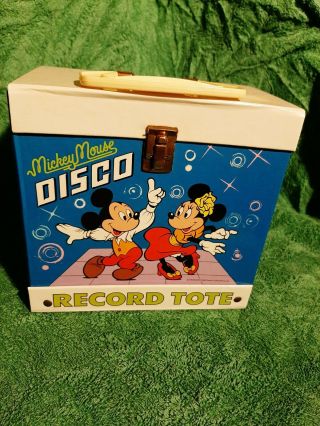 Vintage Disney 1981 Mickey Mouse Disco Record Tote