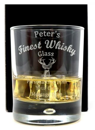 Personalised Finest Whisky Glass Tumbler Gift For Dad/grandad/60th/70th/birthday