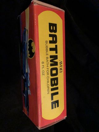 VINTAGE 1978 BATMAN Batmobile Bubble Bath w/ Box And Stickers Avon 2