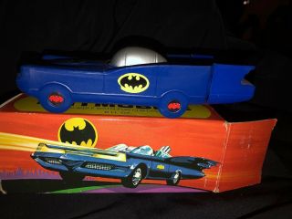 VINTAGE 1978 BATMAN Batmobile Bubble Bath w/ Box And Stickers Avon 3
