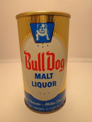 Bull Dog Malt Liquor Straight Steel Pull Tab Beer Can 50 - 9 General Brg.  La. ,  Ca