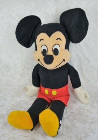Vintage 50 ' s Walt Disney California Stuffed Toys Sitting Mickey Mouse 36 