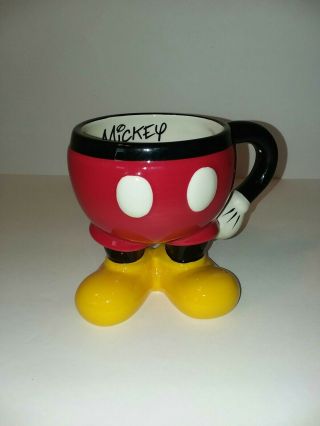 Mickey Mouse Disney Parks Ceramic Bottom Half Pants Coffee Tea Cup Mug Authentic